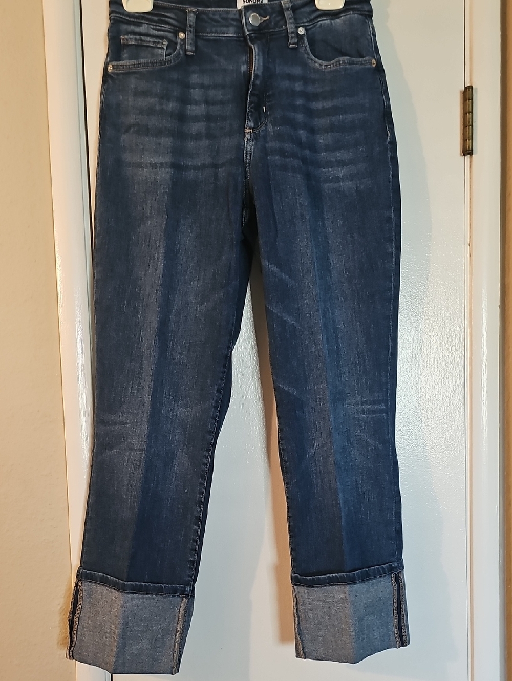 NWOT Sonoma Dark Blue Relaxed Men’s Jeans Tote 8